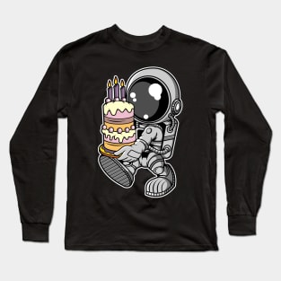 Astronaut Birthday Cake Long Sleeve T-Shirt